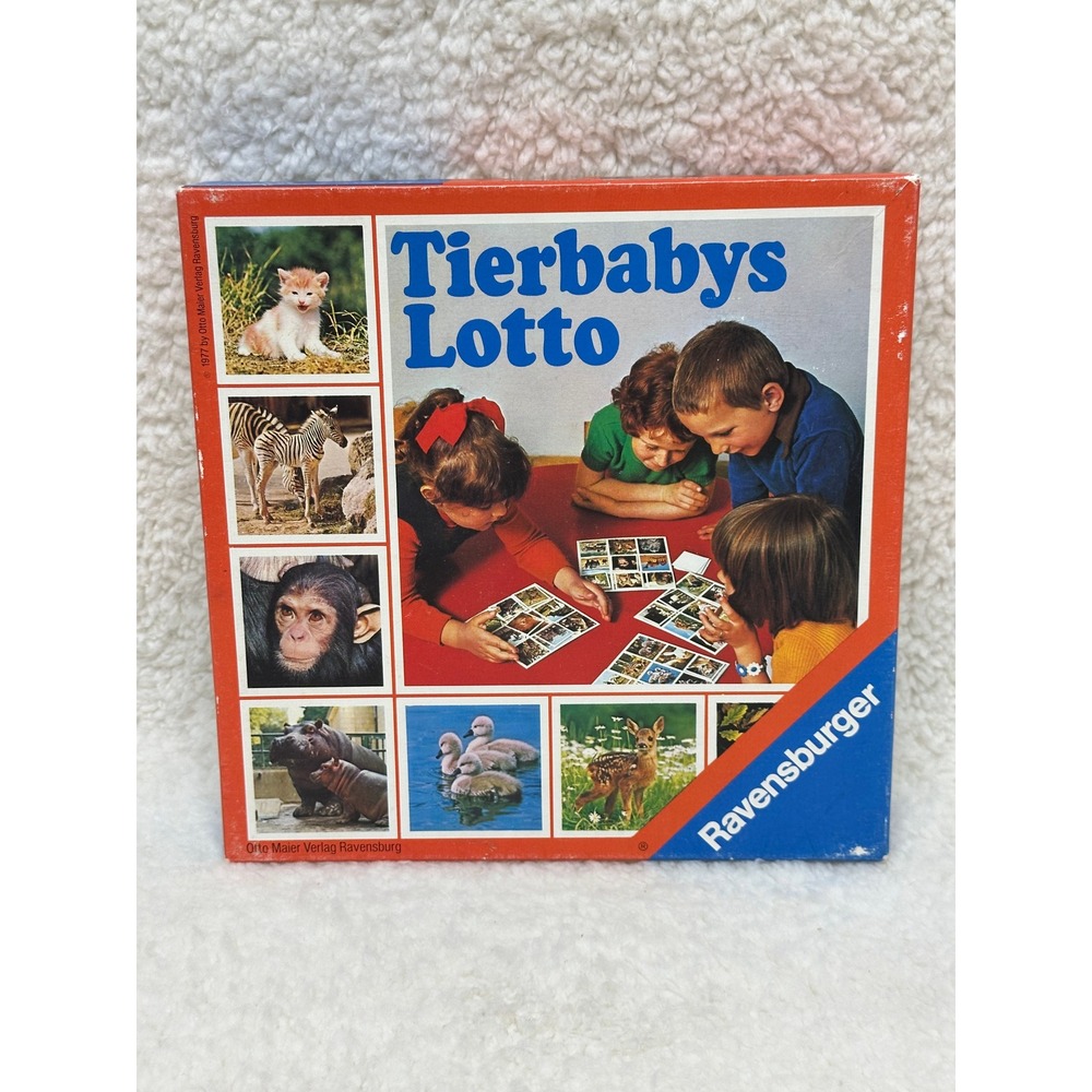 Ravensburger Tierbabys‎ Lotto Multicolor German VTG 1977 Animal Matching Game